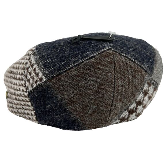 Epoch Hat American Classic Patchwork Ivy Brown Gray Large Wool New - Picture 4 of 12